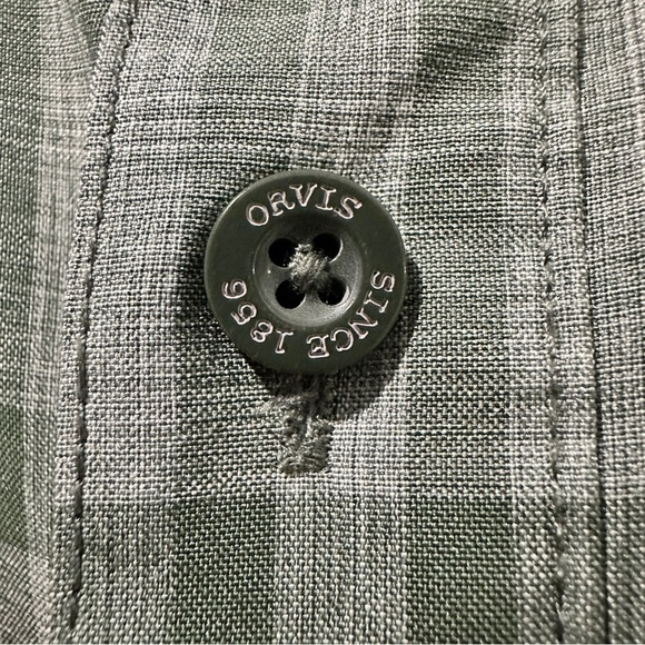 Orvis Classic Collection Green Plaid Short Sleeve XL Outdoor Shirt - Picture 6 of 14